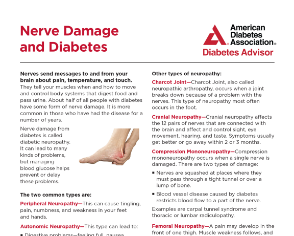 nerver damage and diabetes