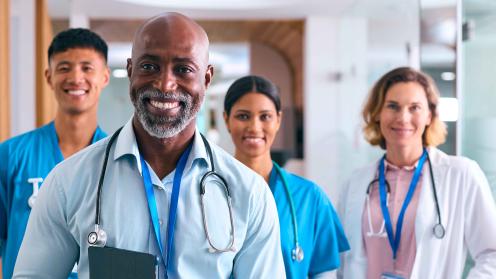 Smiling group of physicians