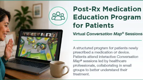 Post-Rx Medication Education Program for Patients Virtual Conversation Map Sessions