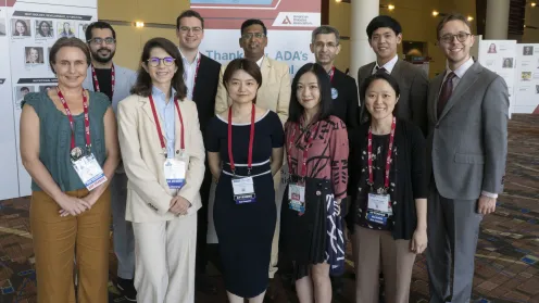 Diverse group of 11 professionals at ADA's 85th Scientific Sessions.