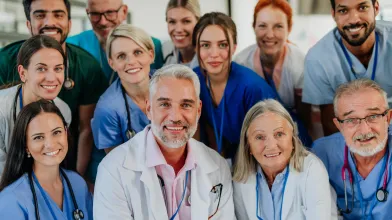 Smiling group of physicians