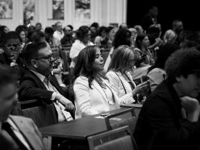 People attending the research meeting