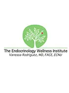Logo: The Endocrinology Wellness Institute, Vanessa Rodriguez, MD, FACE, ECNU. Green tree in circle.