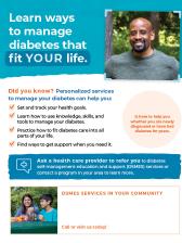 Learn ways to manage diabetes that fit your life flyer