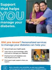 Support that helps you manage your diabetes poster