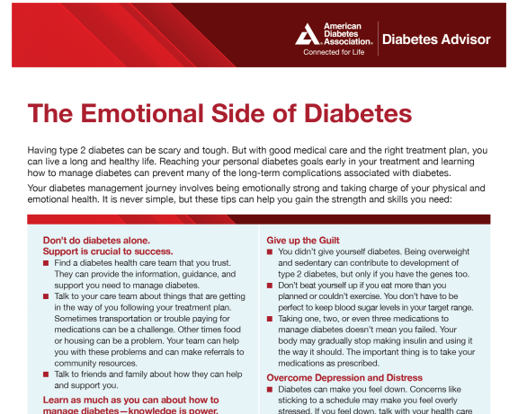 The emotional side of diabetes