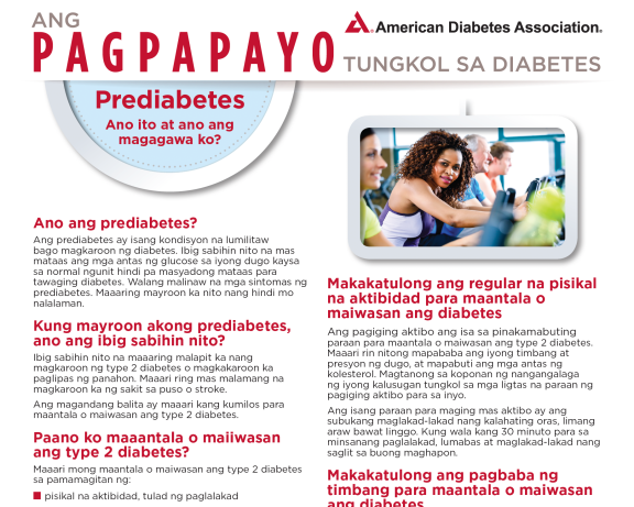 Prediabetes Tagalog