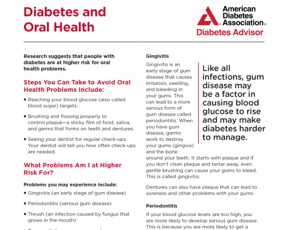 Diabetes and oral health