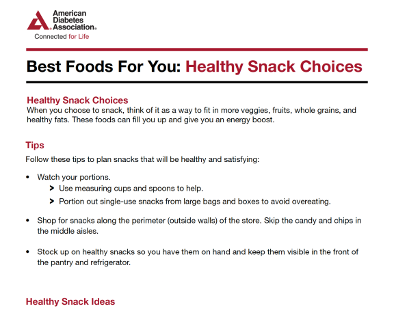 best foods for you healthy snack choices