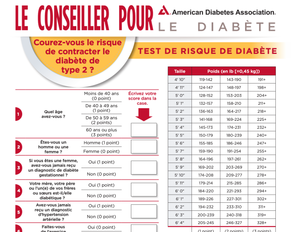 Are you at risk for type 2 in French