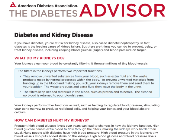 Diabtes and Kidney Disease