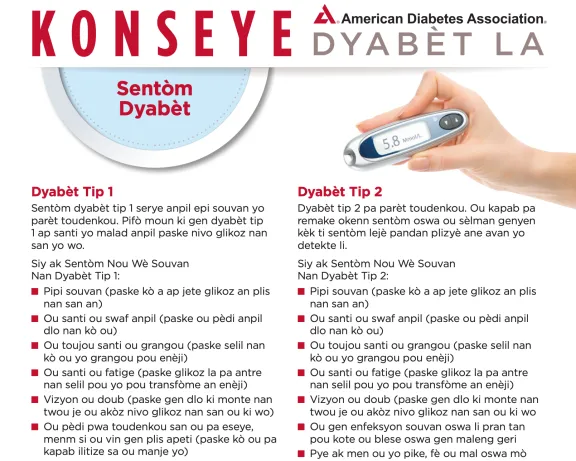 Diabetes Symptoms in Haitian Creole