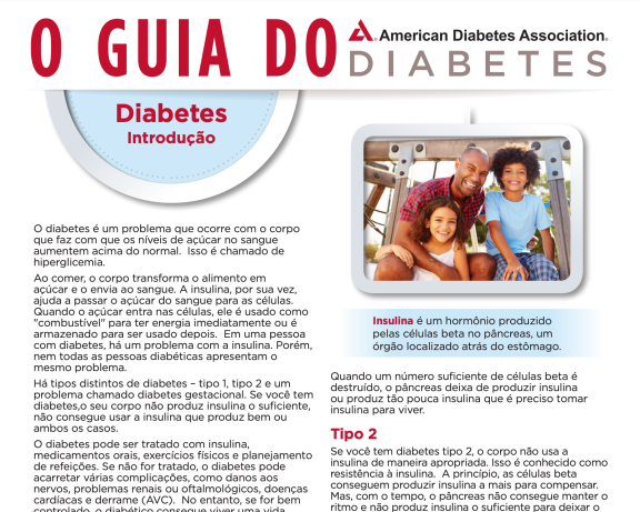 Diabetes an introduction in Portuguese