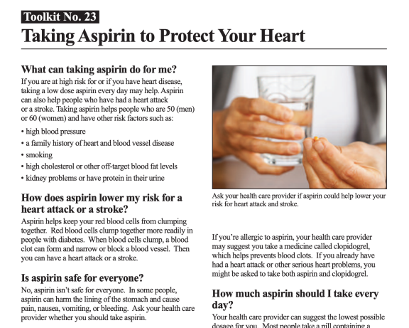 Taking Aspirin to Protect Your Heart