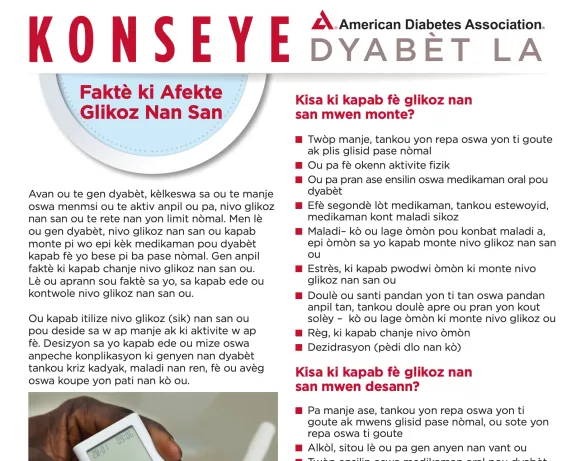 Factors affecting blood glucose in Haitian Creole