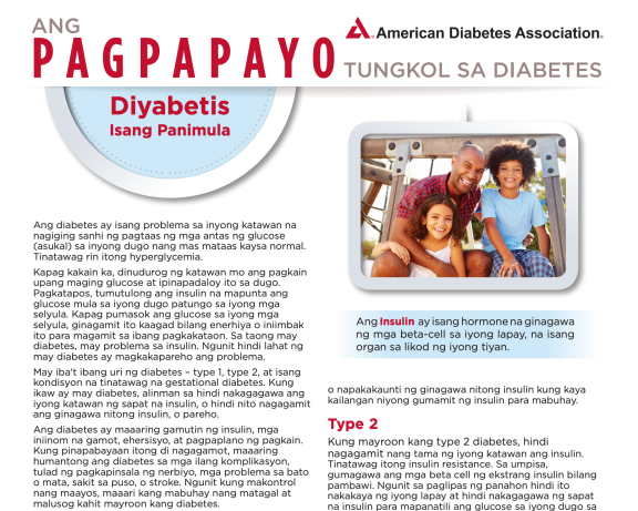 Diabetes an introduction in Tagalog