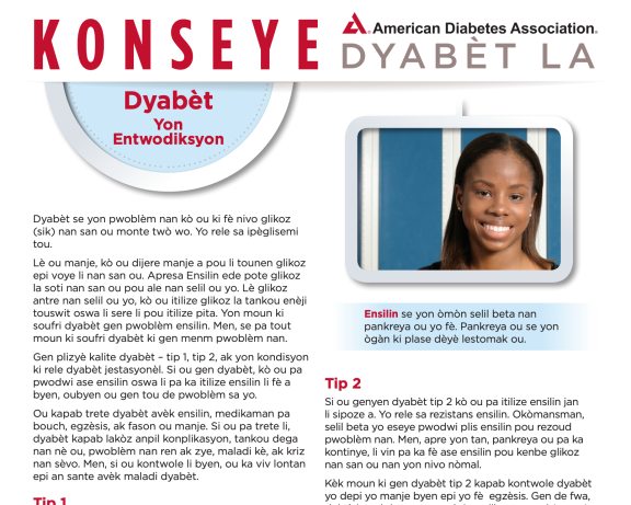 Diabetes an introduction in Haitian Creole