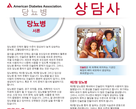 Diabetes an introduction in Korean