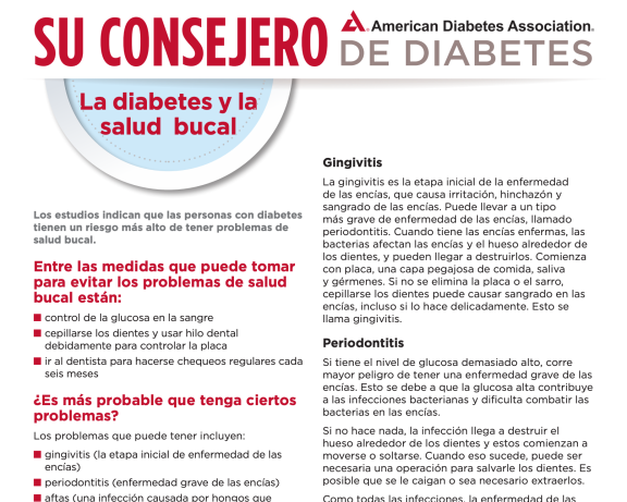 Diabetes and oral health in Spanish
