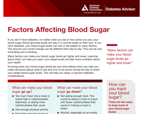 Factors affecting blood sugar