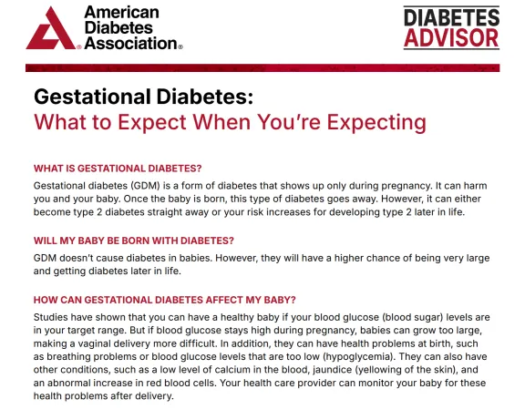 Gestational Diabetes: What to Expect When You’re Expecting