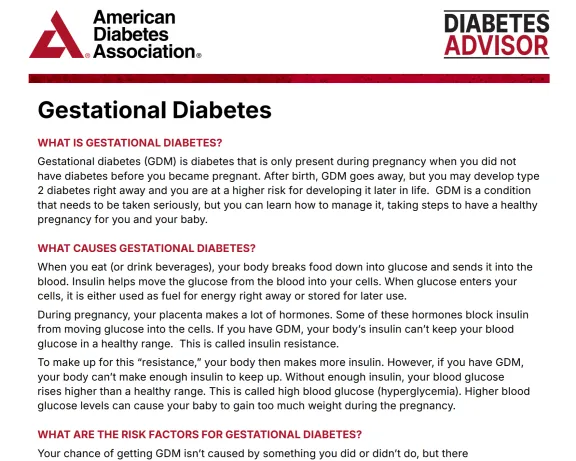 Gestational Diabetes