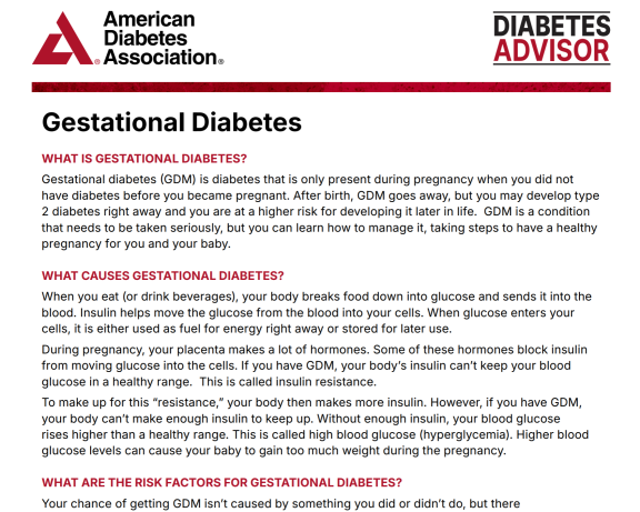 Gestational Diabetes