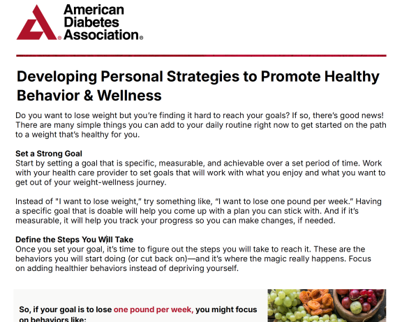 Developing Personal Strategies to Promote Healthy Behavior & Wellness pdf