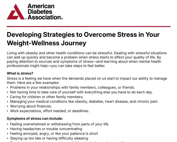 Developing Strategies to Overcome Stress in Your Weight-Wellness Journey