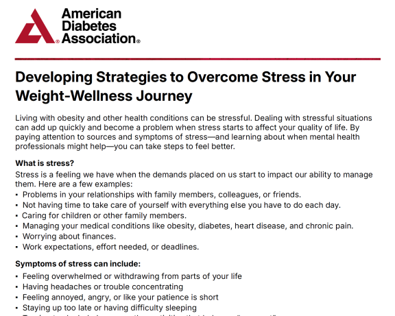 Developing Strategies to Overcome Stress in Your Weight-Wellness Journey