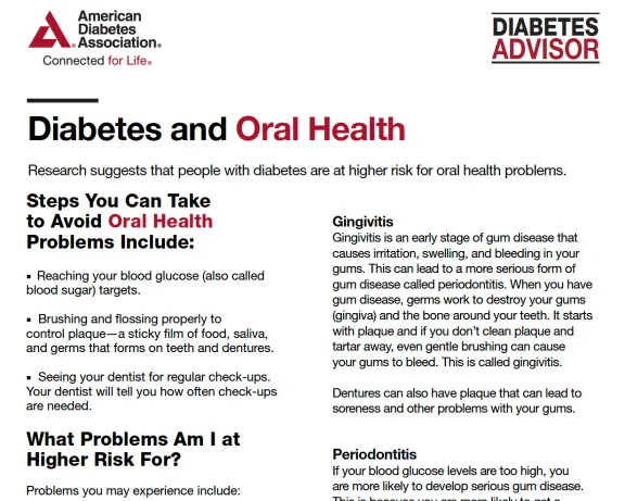 Diabetes and Oral Health