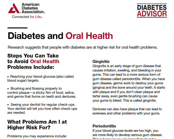 Diabetes and Oral Health