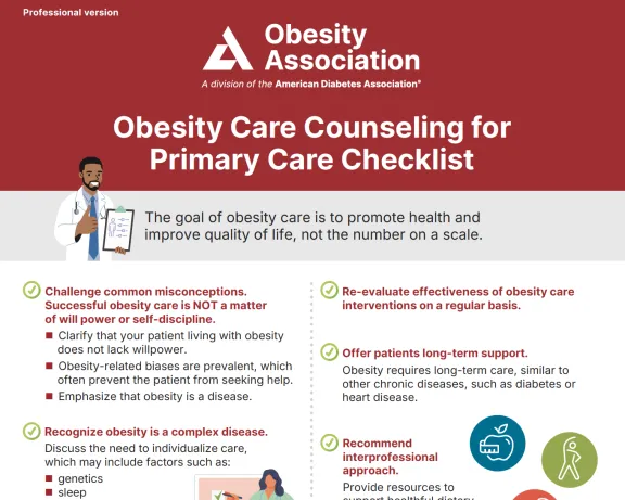 Obesity Care Counseling for Primary Care Checklist