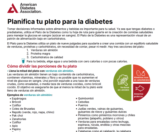 Plan Your plate in Spanish