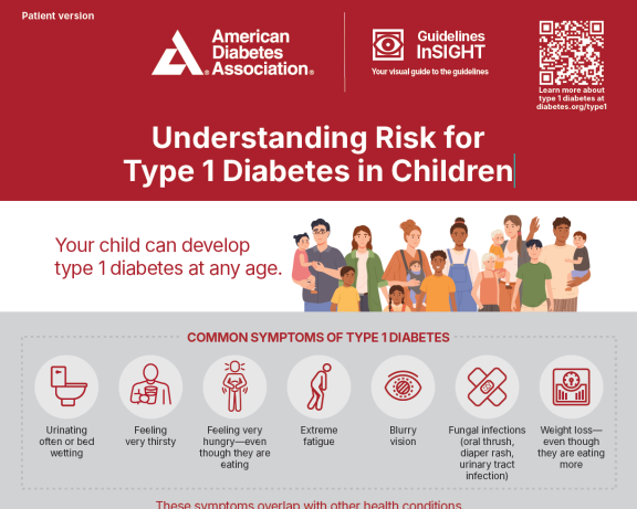 Understanding Risk for Type 1 Diabetes in Children infographic