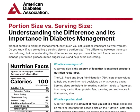 Portion Size vs. Serving Size: Understanding the Difference and Its Importance in Diabetes Management