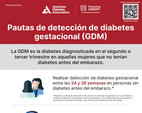 Pautas de detección de diabetes gestacional (GDM)—profesional