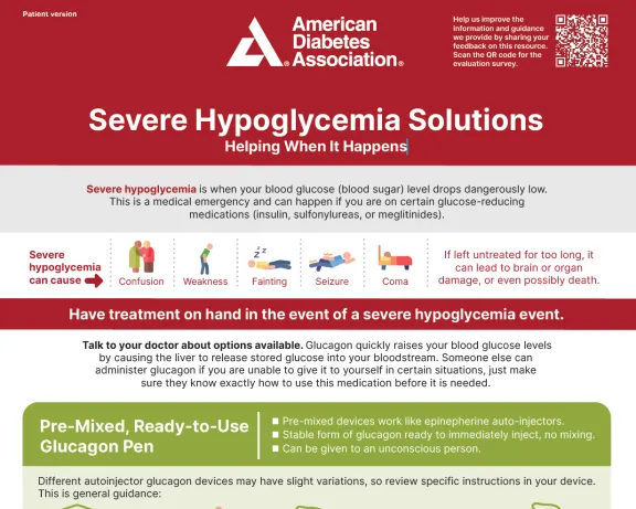 Severe Hypoglycemia Solutions when your blood glucose (blood sugar) level drops dangerously low. This is a medical emergency; call 911 or get to the nearest hospital. Causes include skipping meals, overinjecting insulin. 