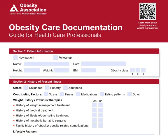 Obesity Care Documentation Guide for Health Care Professionals (English)