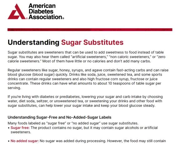 Understanding Sugar Substitutes