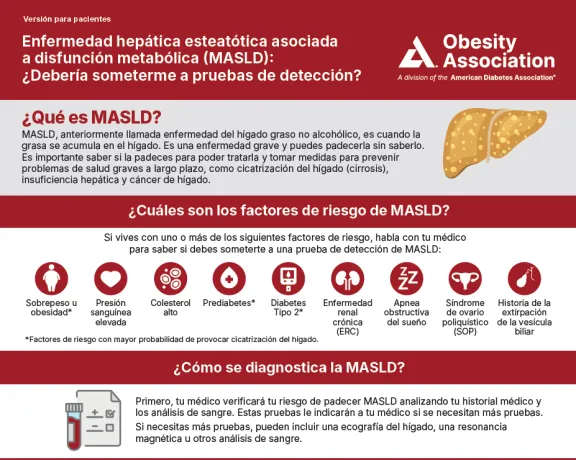 Enfermedad hepática esteatótica asociada a disfunción metabólica MASLD ¿Debería someterme a pruebas de detección?
