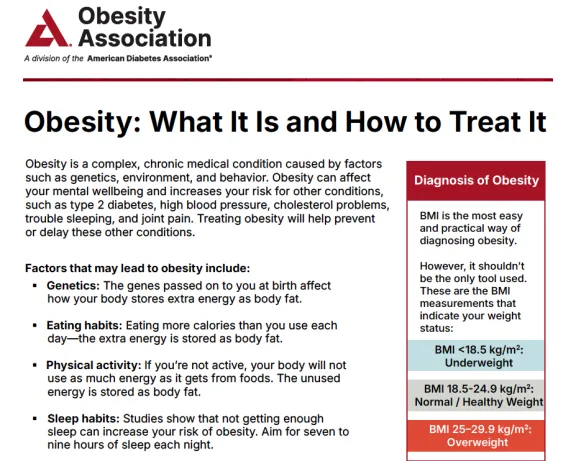 Obesity: What It Is and How to Treat It