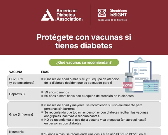 Protegete con vacunas si tienes diabetes