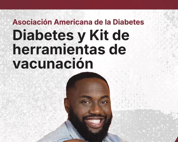 Smiling man with band-aid on arm; Diabetes and Vaccination Toolkit.