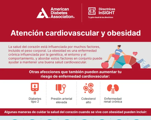 Infographic: American Diabetes Association, Cardiovascular care and obesity.