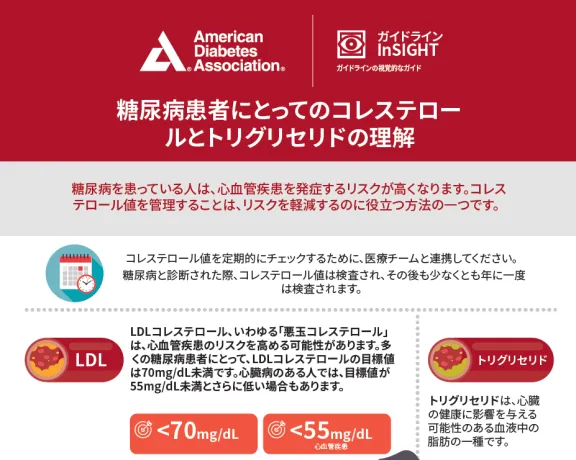 American Diabetes Association infographic on understanding cholesterol and triglycerides.