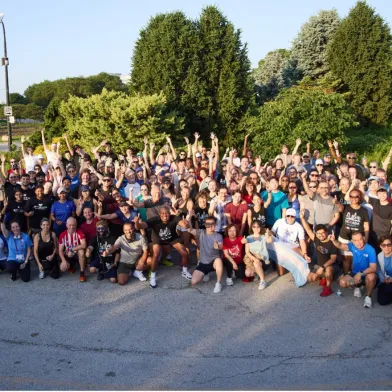large group of researchers attending ADA 5K even
