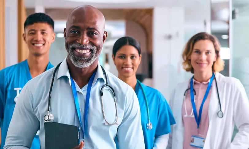 Smiling group of physicians