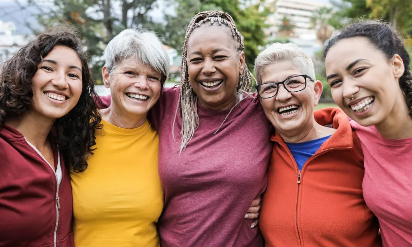 Smiling senior women