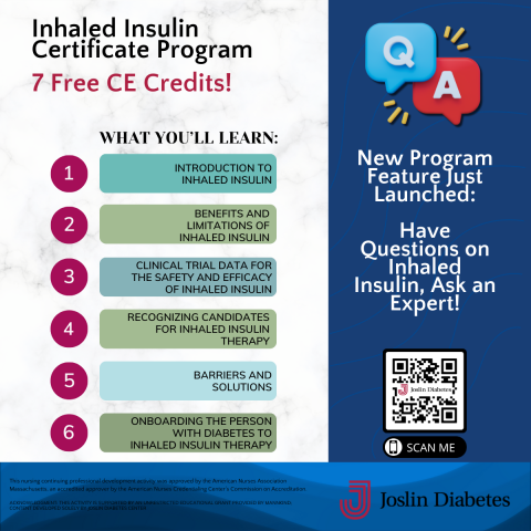 Infographic to register for inhaled insulin certificate program